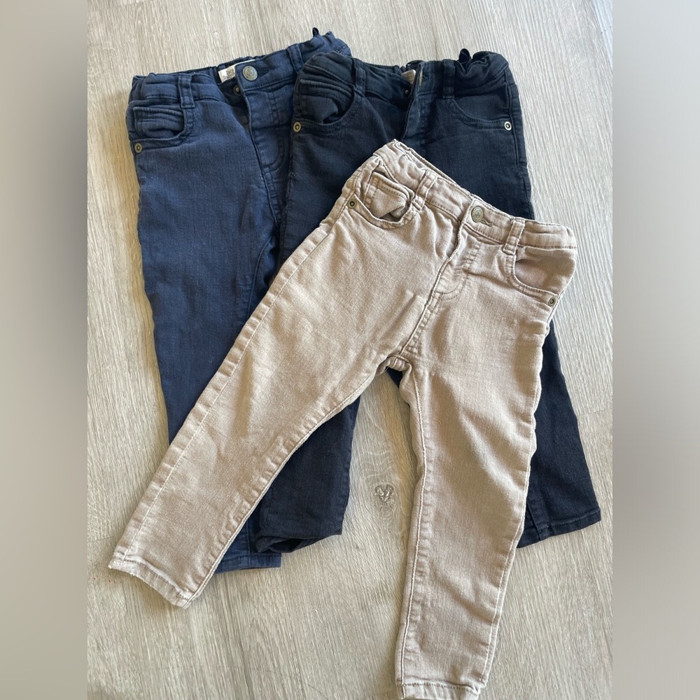 Three 18-24 month boy Zara jeans